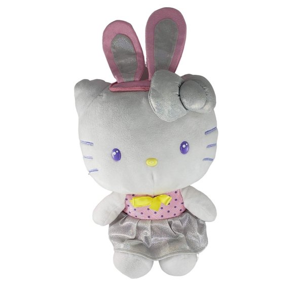 Hello Kitty Easter Bunny Ears Sanrio 2018 Plush Stuffed Animal - Picture 1 of 6